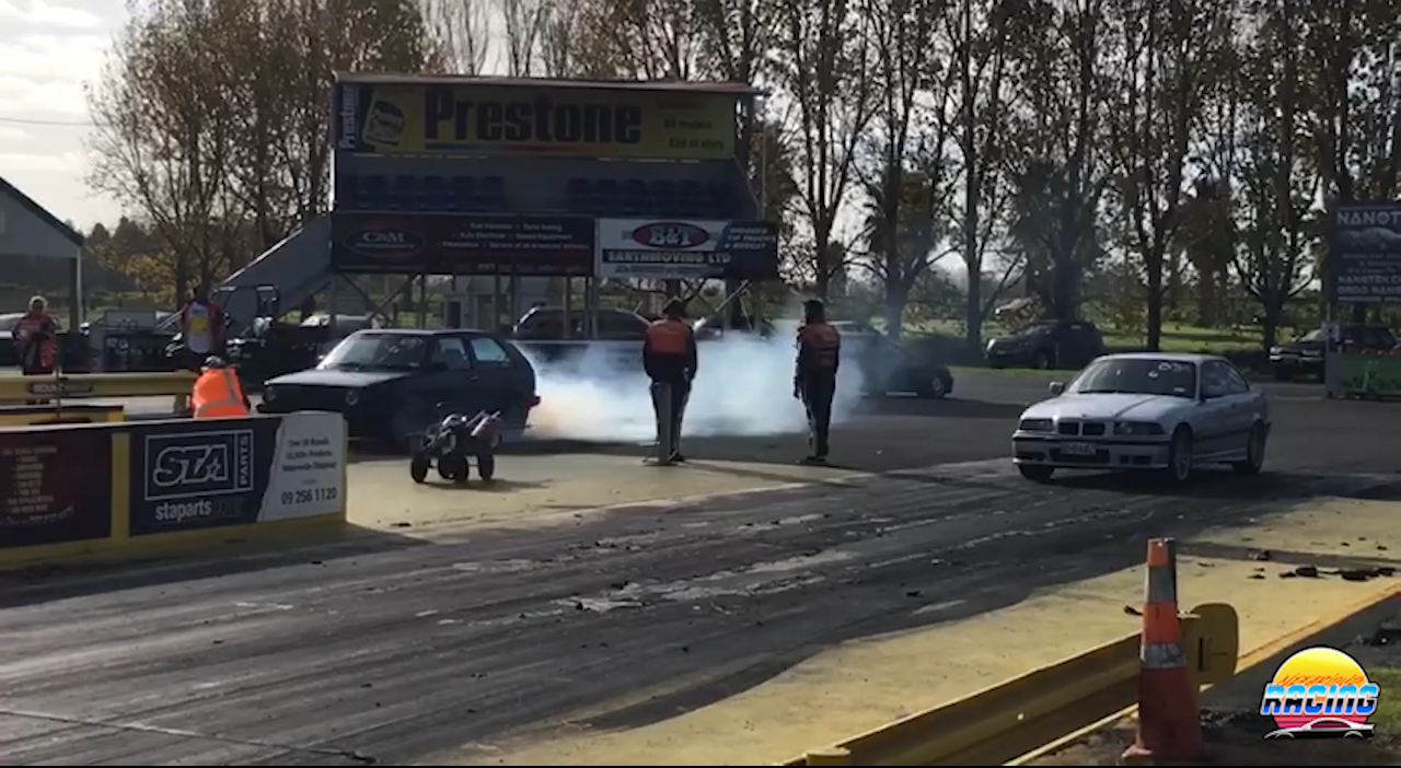 BMW E36 328i at Winter Drag Wars