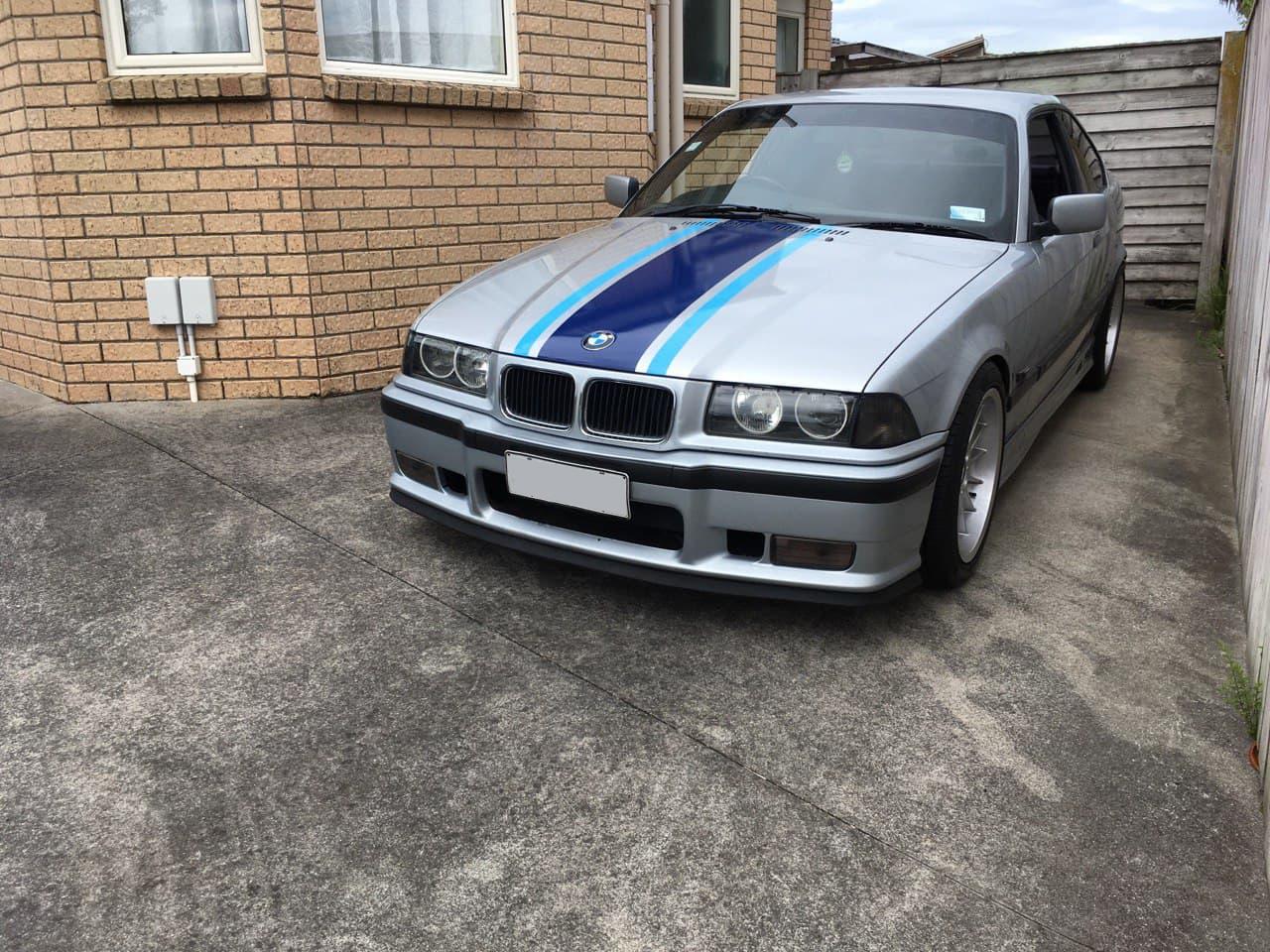 BMW E36 328i With Racing Stripes