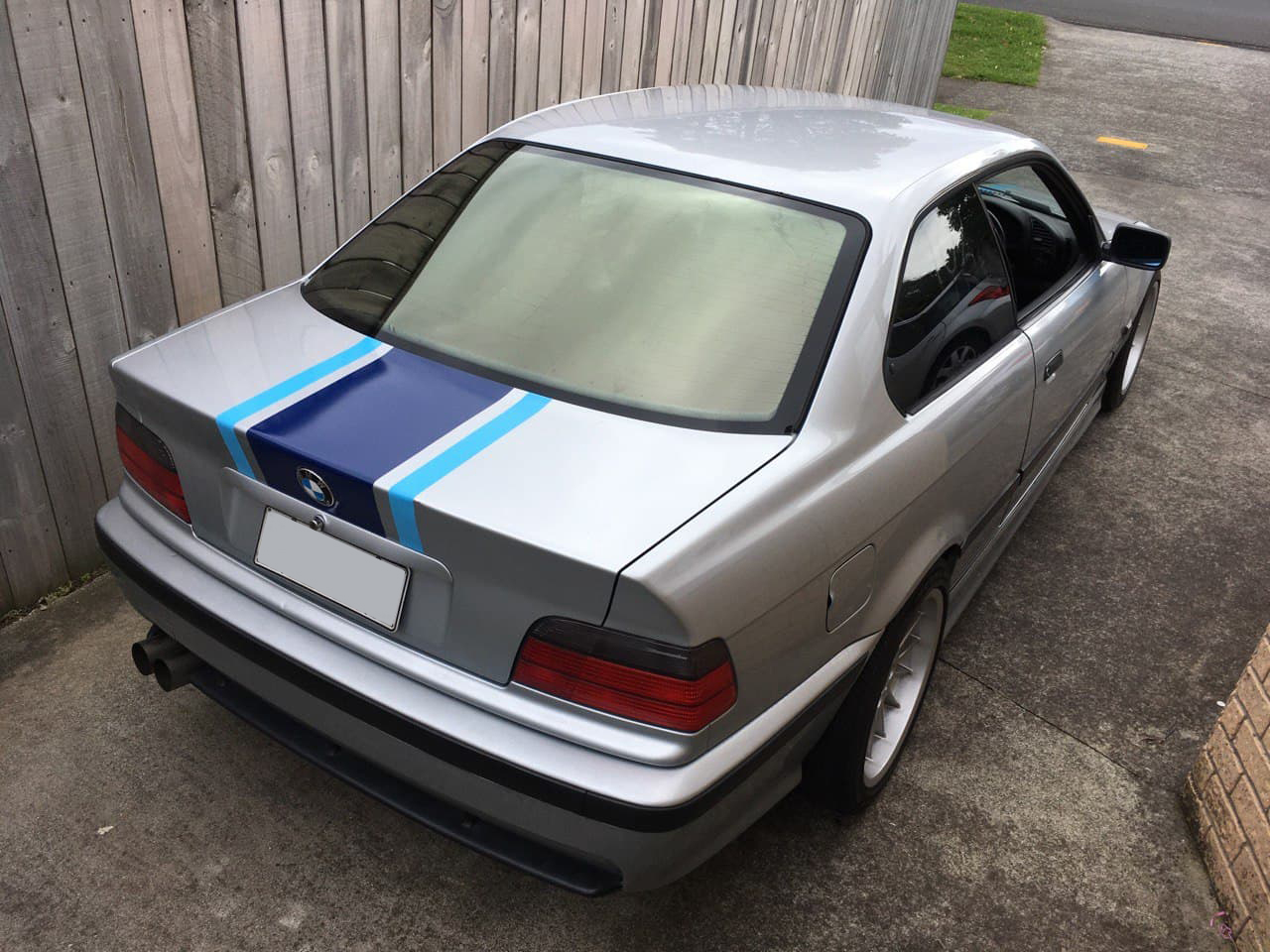 BMW E36 328i With Racing Stripes