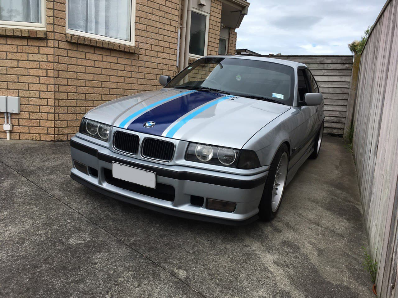 BMW E36 328i With Racing Stripes