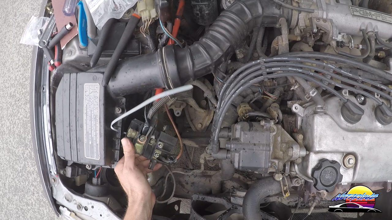 Connecting all the cables for the car battery relocation